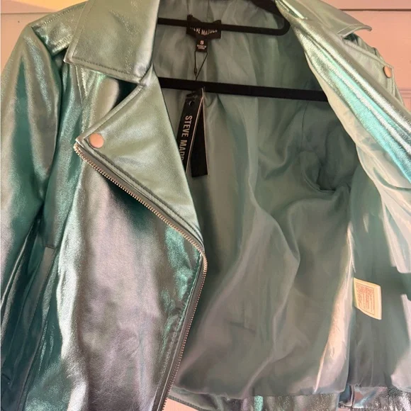 Steve Madden Metallic Moto Women's Jacket - Picture 12 of 14